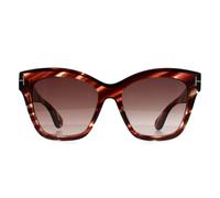 Tom Ford Damen Sonnenbrille - Elvira - FT1217 - 55T - 55mm - Mehrfarbig, Braun, Havana, Schmetterling