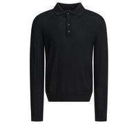 Tom Ford - Long-Sleeved Polo Shirt With Classic Button-Down C - Größe 50 - schwarz