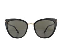 Tom Ford Lunettes De Soleil Simona FT0717 01A Stainte De Fumée En Or Rose Noire Brillant Einheitsgröße