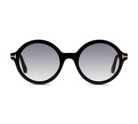 Tom Ford NICOLETTE-02 FT0602 001 Kunststoff Rund Schwarz/Schwarz Sonnenbrille, Sunglasses