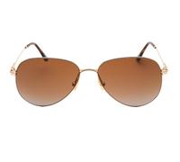 Tom Ford Porsche Sonnenbrille mit dunkelbraunen Gläsern und goldenen Gläsern Einheitsgröße