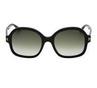 Tom Ford Smoke Lens Glanzende schwarze Sonnenbrille Einheitsgröße