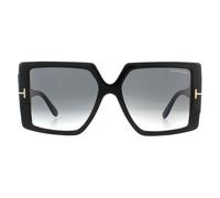 Tom Ford Sonnenbrille Quinn FT0790 01B Glänzend Schwarz Grau Rauch Gradient Einheitsgröße