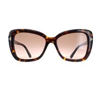 Tom Ford Square Damen Dunkel Havanna Braun Farbverlauf Maeve FT1008 Einheitsgröße