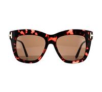 Tom Ford Square Damen Rosa Havanna Braun Einheitsgröße