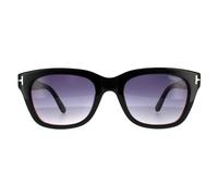 Tom Ford Square Mens Black & Brown Smoke Grey Gradient Sonnenbrillen Einheitsgröße