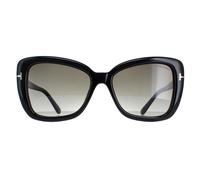 Tom Ford Square Womens Glänzend Schwarz Rauch Gradient Maeve FT1008 Einheitsgröße