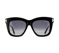 Tom Ford Square Womens Shiny Black Smoke Gradient Polarized Einheitsgröße