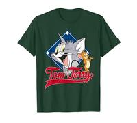 Tom & Jerry Diamond Faces T-Shirt, Herren, Waldgrün, M