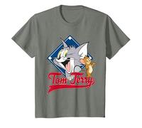 Tom & Jerry Diamond Faces T-Shirt, Kinder, Heidekraut/Armeegrün, 92