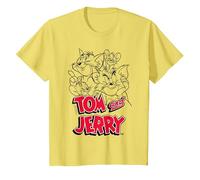 Tom & Jerry Line Logo T-Shirt, Kinder, Gelb, 140