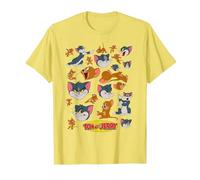 Tom & Jerry Many Faces T-Shirt, Herren, Gelb, L