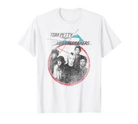 Tom Petty Long After Dark Distressed Circle Collar T-Shirt Weiß S Crew-Ausschnitt Klein Unisex