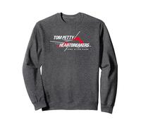 Tom Petty Long After Dark Logo weiße Buchstaben Sweatshirt, Unisex für Erwachsene, Anthrazit Meliert, XL