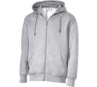 Tom Ramsey Sweatjacke für Damen und Herren, herrlich weicher Kapuzenpullover, Hoody mit Kapuze, Sweatshirt, Grau-mele, Gr. XXL