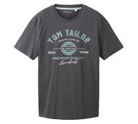 Tom Tailor T-Shirt LOGO 10899 – mit Logo-Print, 100% Baumwolle – Tarmac Grey, 3XL