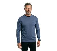 Tom Tailor Herren Pullover 1038426 Basic Knit – 100% Baumwolle, meliert – 3XL Vintage Indigo Blue