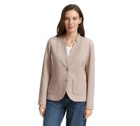 TOM TAILOR Damen 1038703 Basic Ottoman Blazer mit Taschen, 38330 - Soft Taupe Melange, XS