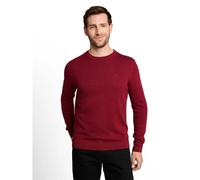 Tom Tailor Pullover Basic Crewneck Knit aus Baumwolle Rot Melange XL