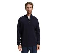 Tom Tailor Pullover Basic Knit Troyer 1047569 Herren S Navy Melange 100% Baumwolle