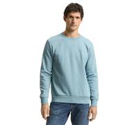 Tom Tailor Herren Sweatshirt mit Rundhalsausschnitt 1048603 – bedruckt – Tourmaline (Blau) XL