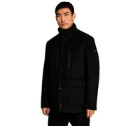 Tom Tailor Wolljacke Feinstrick, gefüttert, Regular Fit, Herren, Schwarz, Gr. M