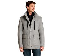 Wolljacke TOM TAILOR, Herren, Gr. M, mid grau melange, Feinstrick, Obermaterial: 80% Polyester, 20% Wolle. Futter: 100% Polyester, regular fit normal, Jacken, mit abnehmbarer Innenjacke (74602428-M) m