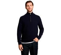 Tom Tailor Troyer Strickpullover 73707855 – Herren L, 100% Baumwolle, Regular Fit, Sky Captain Blau