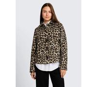 TOM TAILOR Damen Wolljacke mit Leo-Muster, beige, Animalprint, Gr. M