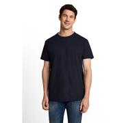 Kurzarmshirt TOM TAILOR, Herren, Gr. XL, sky captain blau, Single Jersey, Obermaterial: 60% Baumwolle, 40% Polyester, gestreift, regular fit hüftbedeckend, Rundhals, abgesteppte Kante, Shirts, Sommers