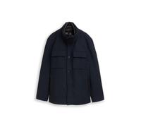 Tom Tailor Regular Fit Wollmantel mit abnehmbarem Innenkragen in Dunkelblau, Größe L