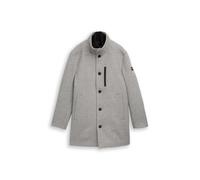 Wollmantel TOM TAILOR, Herren, Gr. 3XL, grau (mid grau melange), Web, Obermaterial: 80% Polyester, 20% Wolle. Futter: 100% Polyester, meliert, regular fit ca. Mitte Oberschenkel, gerader Abschluss, Mä