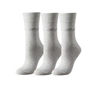 TOM TAILOR 3er Pack Damen Socken - Basic, einfarbig Hellgrau 35-38