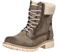 Schnürstiefelette TOM TAILOR "Tom Tailor Stiefelette Lederimitat/Textil", Damen, Gr. 40, beige (taupe), Lederimitat, Textil, Schuhe Schnürstiefelette (31917344-40) taupe