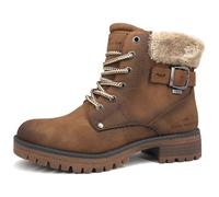 Winterboots TOM TAILOR Gr. 36, braun (whisky used) Damen Schuhe Reißverschlussstiefeletten mit modischer Zierschnalle (14725401-36)