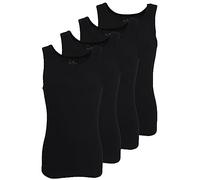 Tanktop TOM TAILOR "Montana", Herren, Gr. L, schwarz, Rippware, Obermaterial: 100% Baumwolle, unifarben, Basic, figurbetont hüftbedeckend, Rundhals, Tops Tanktop, Rundhalsausschnitt, slim fit, basic,