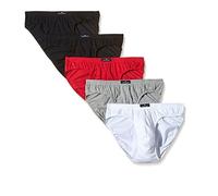 TOM TAILOR 5 Herren Slips schwarz oder weiß (5 / M, Navy-Weiss-Rot-Grau)