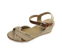 Tom Tailor Damen 5390040007 Keilsandale, Sand, 40 EU