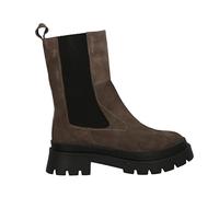 Stiefel TOM TAILOR "Tom Tailor Boots", Damen, Gr. 39, grau, Leder, unifarben, Schuhe Stiefel (89734323-39) grau