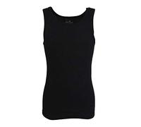 TOM TAILOR Herren Tank-Top, Baumwolle, Doppelripp, schwarz, Uni, 2er Pack L