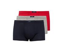 Hipster TOM TAILOR "Colorado", Herren, Gr. M, bunt (melange, rot, navy), Single Jersey, Obermaterial: 95% Baumwolle, 5% Elasthan, unifarben, körpernah, Unterhosen, bequem, eng, elastisch, atmungsaktiv
