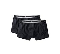 Tom Tailor Underwear Herren Retroshorts Hip Pants, 2er Pack, Einfarbig, Gr. Small (Herstellergröße: S/4), Schwarz (Black 9000)