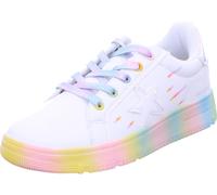 Sneaker TOM TAILOR "Tom Tailor Sneaker Low", Mädchen, Gr. 40, weiß, rainbow, Leder, Schuhe Sneaker (73112538-40) weiß, rainbow