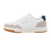 Keilsneaker TOM TAILOR, Herren, Gr. 40, weiß (weiß, beige), Lederimitat, Schuhe, Freizeitschuh, Halbschuh, Schnürschuh mit Lochmuster (20256764-40) weiß, beige