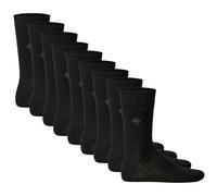 TOM TAILOR 9er Pack Herren Socken - Basic, einfarbig Schwarz 39-42