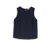 Tom Tailor - Ärmelloses Blusentop blau - Gr. - 34