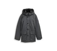 Tom Tailor - Arctic Parka mit abnehmbarer Kapuze anthracite melange herringbone - Gr. - S