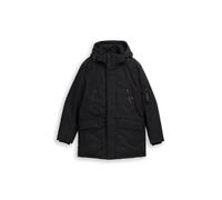 Funktionsmantel TOM TAILOR, Herren, Gr. 3XL, schwarz, Web, Obermaterial: 100% Polyester. Futter: 100% Polyester, unifarben, regular fit taillenbedeckt, Mäntel, mit Logo Anhänger (39030551-XXXL) schwar