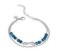 Tom Tailor Armband für Damen, Edelstahl, mit Glas, 16+4 cm, blau, Infinity, Geschenkidee, Armschmuck, Damenschmuck, 2100643