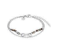 Tom Tailor Armband für Damen, Edelstahl, mit Glas, 16+4 cm, schwarz, Infinity, Geschenkidee, Armschmuck, Damenschmuck, 2100669